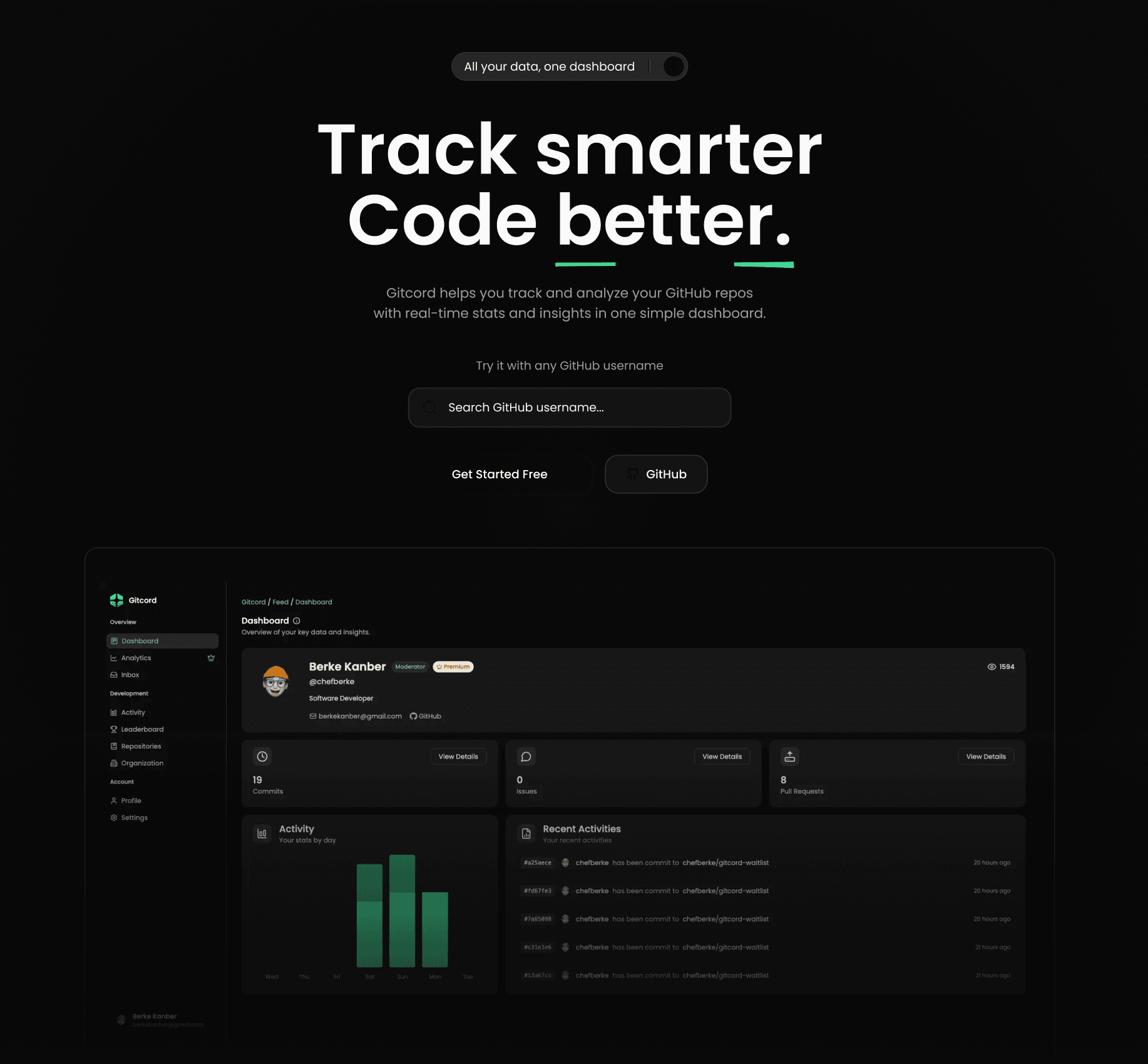 GitHub Activity Tracker