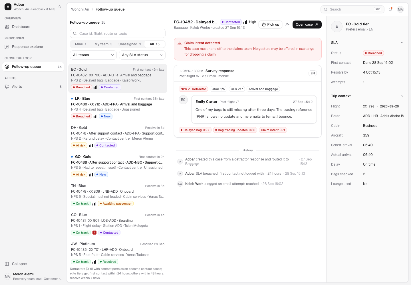 Adbar - Passenger Feedback and NPS Platform That Closes the Loop screenshot 2