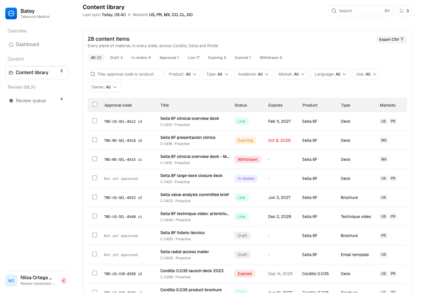 Batey - Sales Enablement Hub with Medical, Legal and Regulatory Review screenshot 2