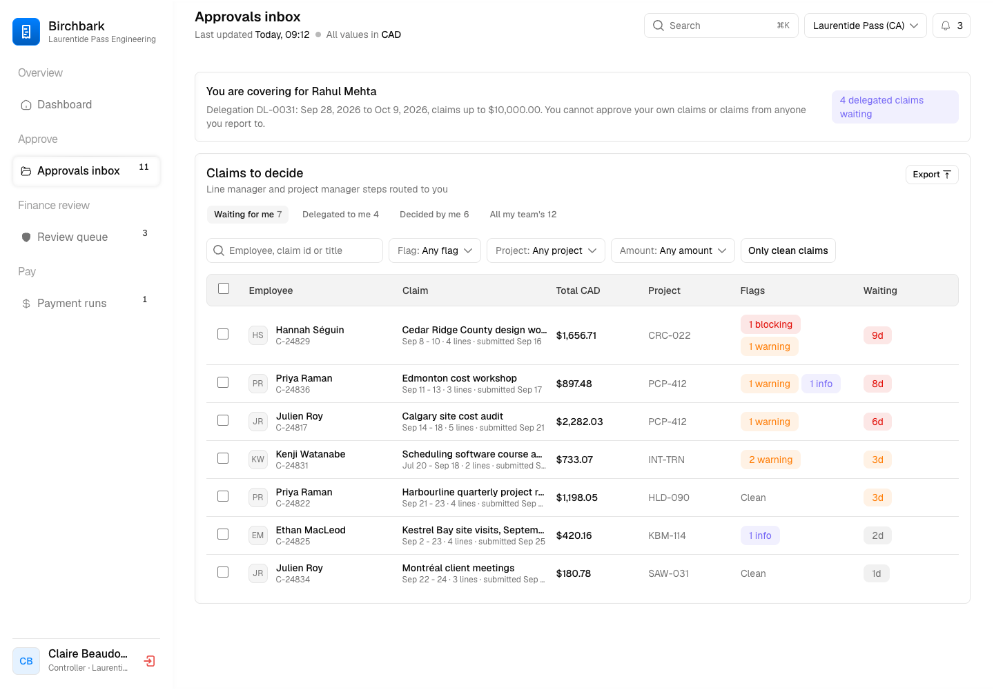 Birchbark - Expense Management with GST/HST and QST Recovery Built In screenshot 2