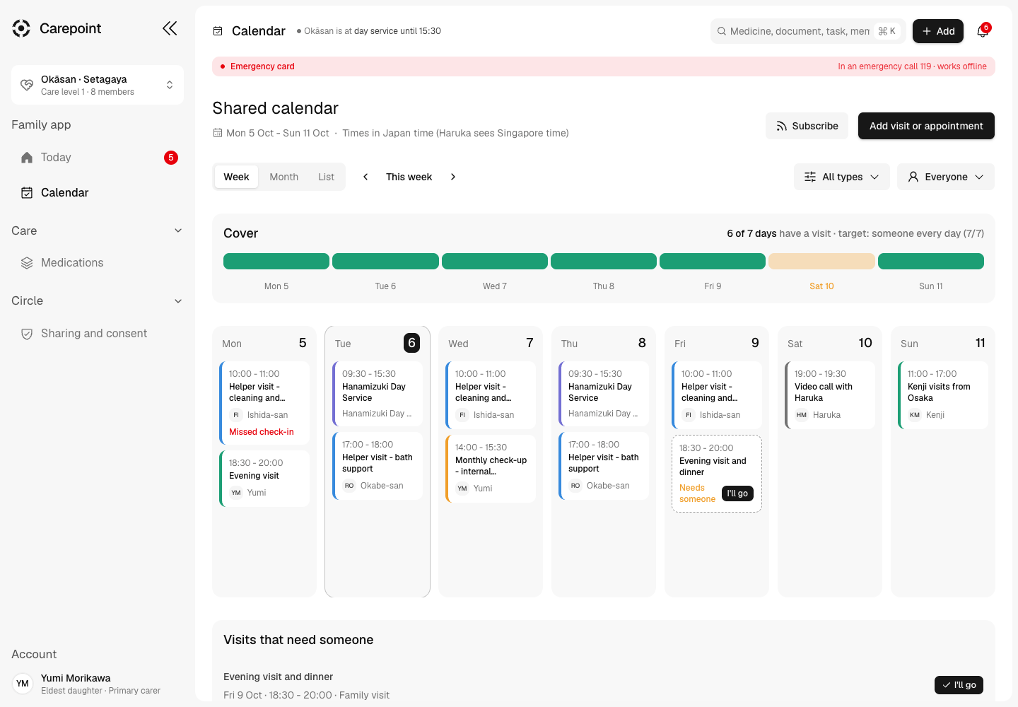 Carepoint - Family Care Coordination App Where the Parent Decides Who Sees What screenshot 2