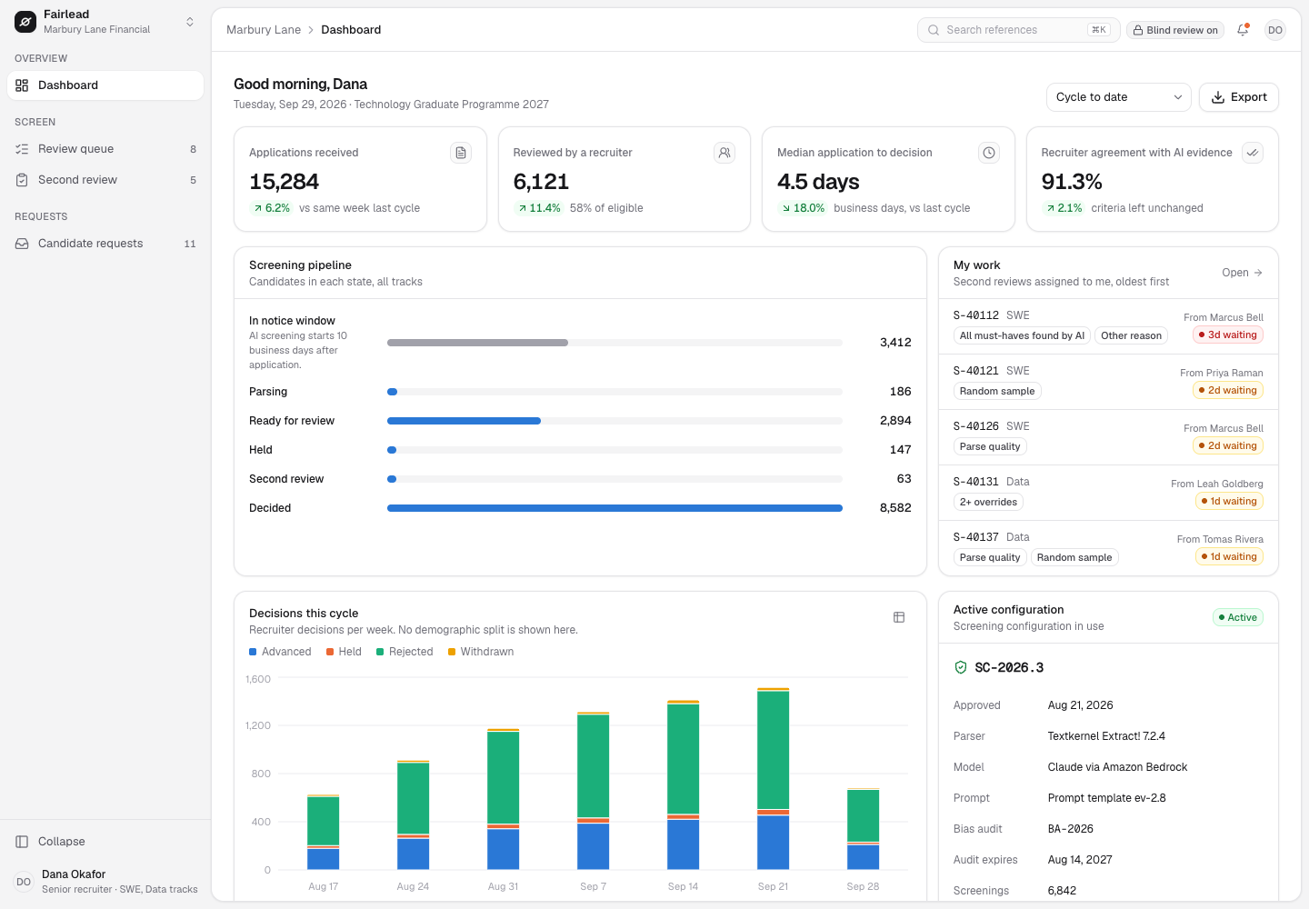 Fairlead - AI Resume Screening Where a Recruiter Makes Every Decision