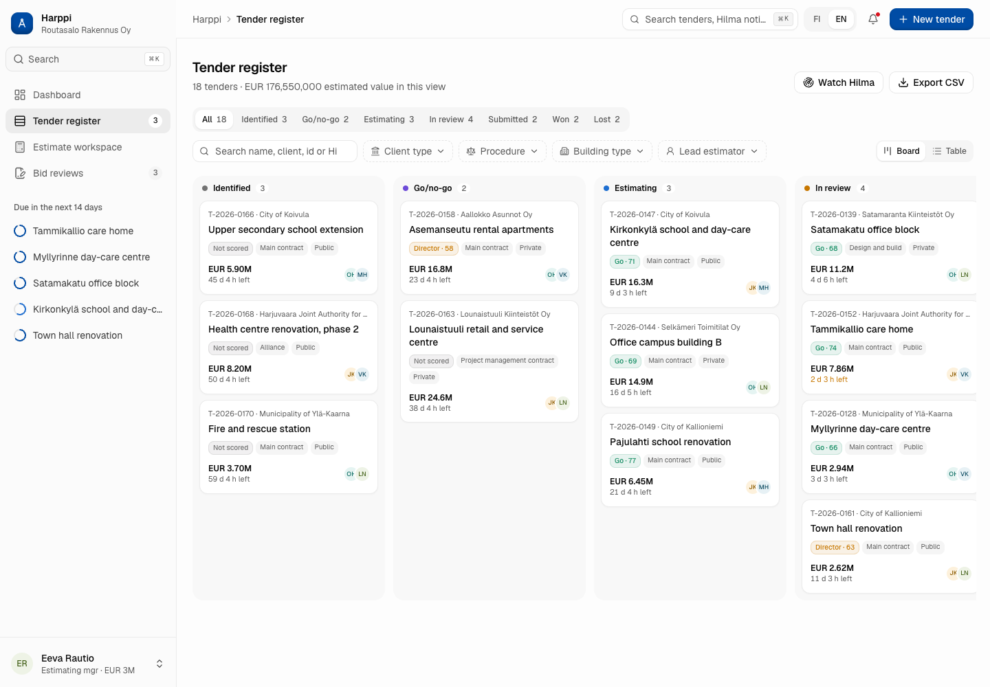 Harppi - Bids and Estimating Platform with Built-In Bid Approval screenshot 2