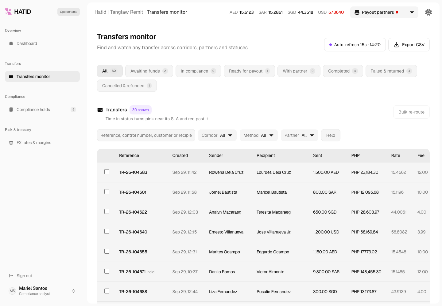 Hatid - Remittance App and Ops Console for Sending Money Home to the Philippines screenshot 2
