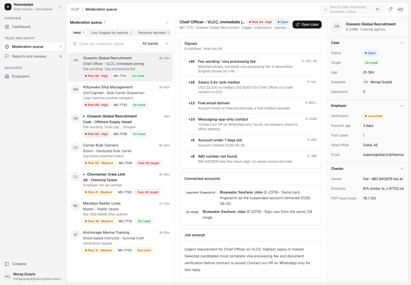 Hawsepipe - Maritime Job Board with Scam Moderation Built In screenshot 2