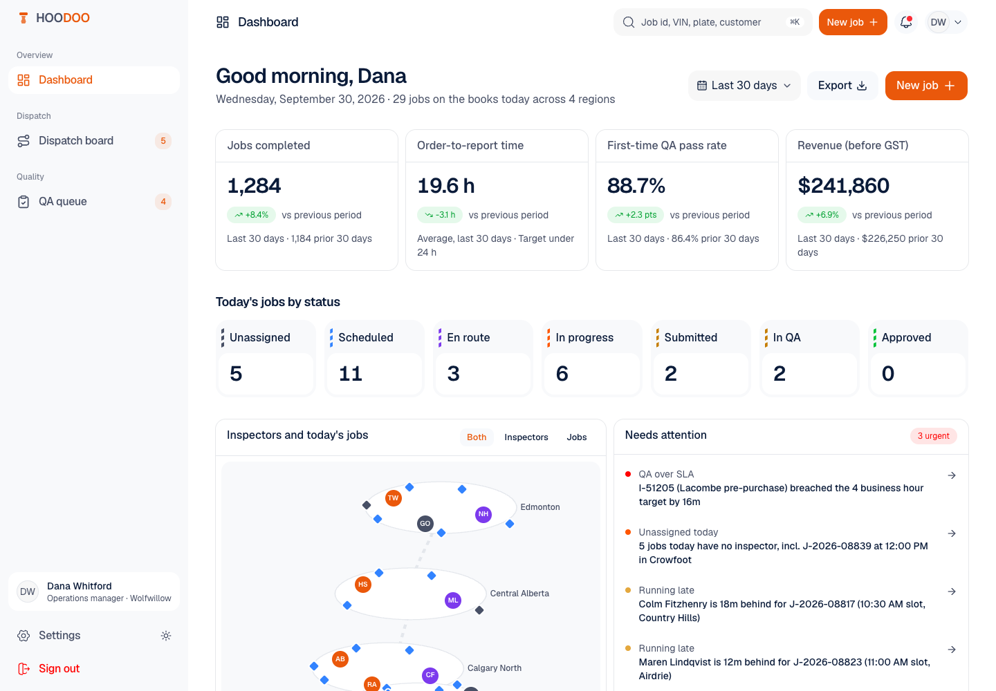 Hoodoo - Vehicle Inspection Platform with QA Review and Condition Reports