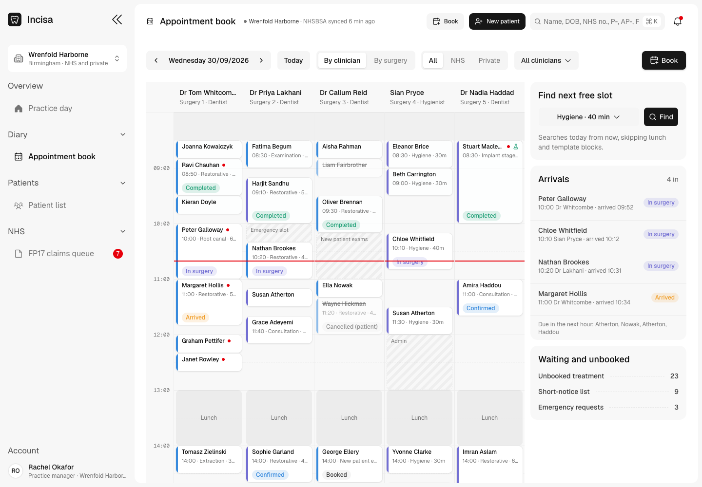 Incisa - Dental Practice Management for a Mixed NHS and Private Group screenshot 2