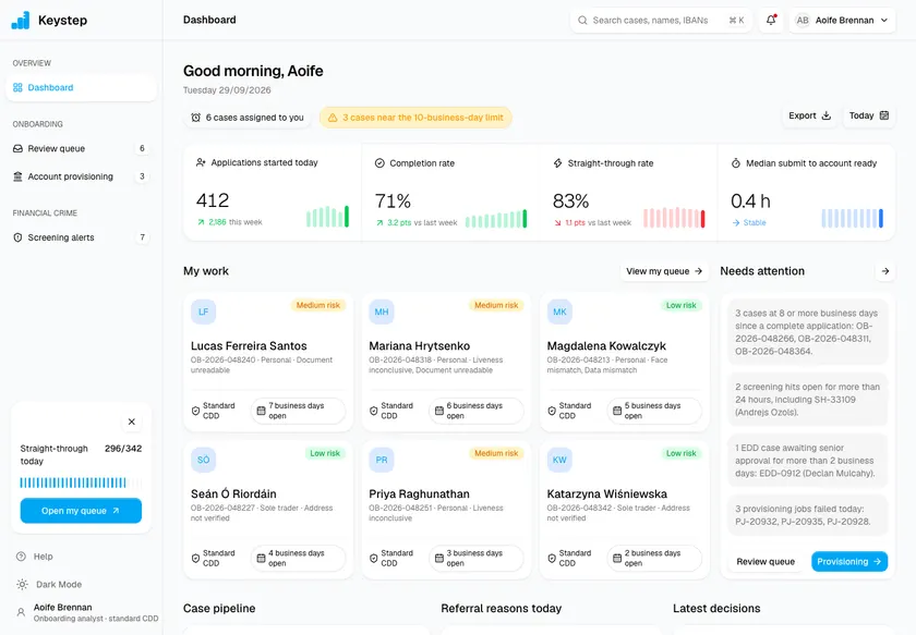 Keystep - Digital Bank Onboarding with ID, Liveness and Risk-Based Review