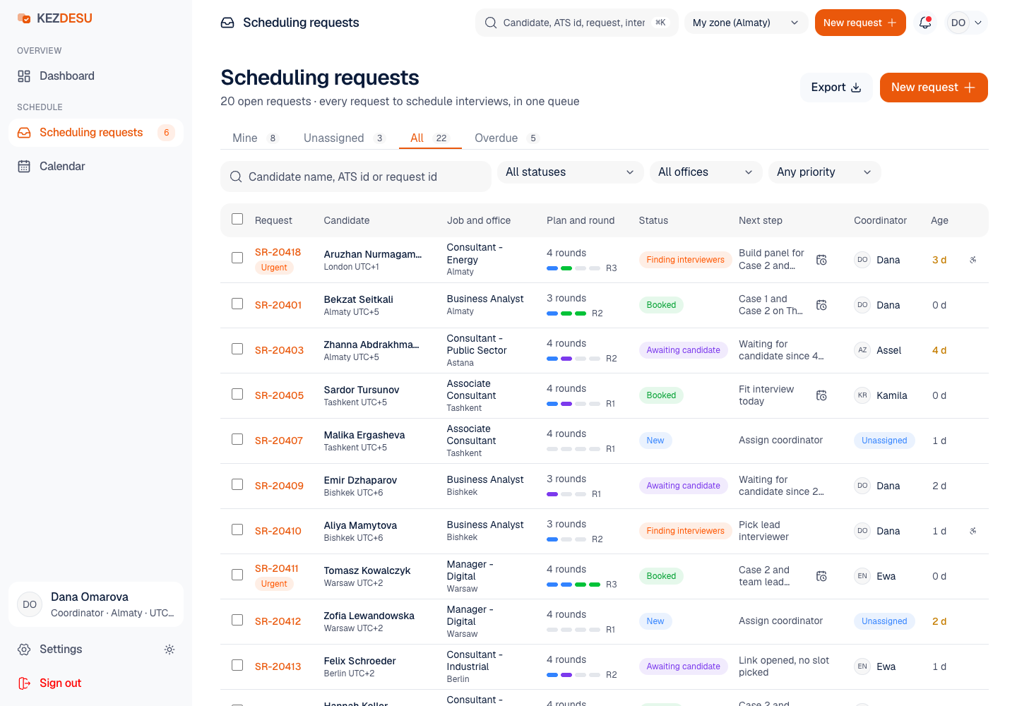 Kezdesu - Interview Scheduling Platform for Multi-Round Consulting Interviews screenshot 2