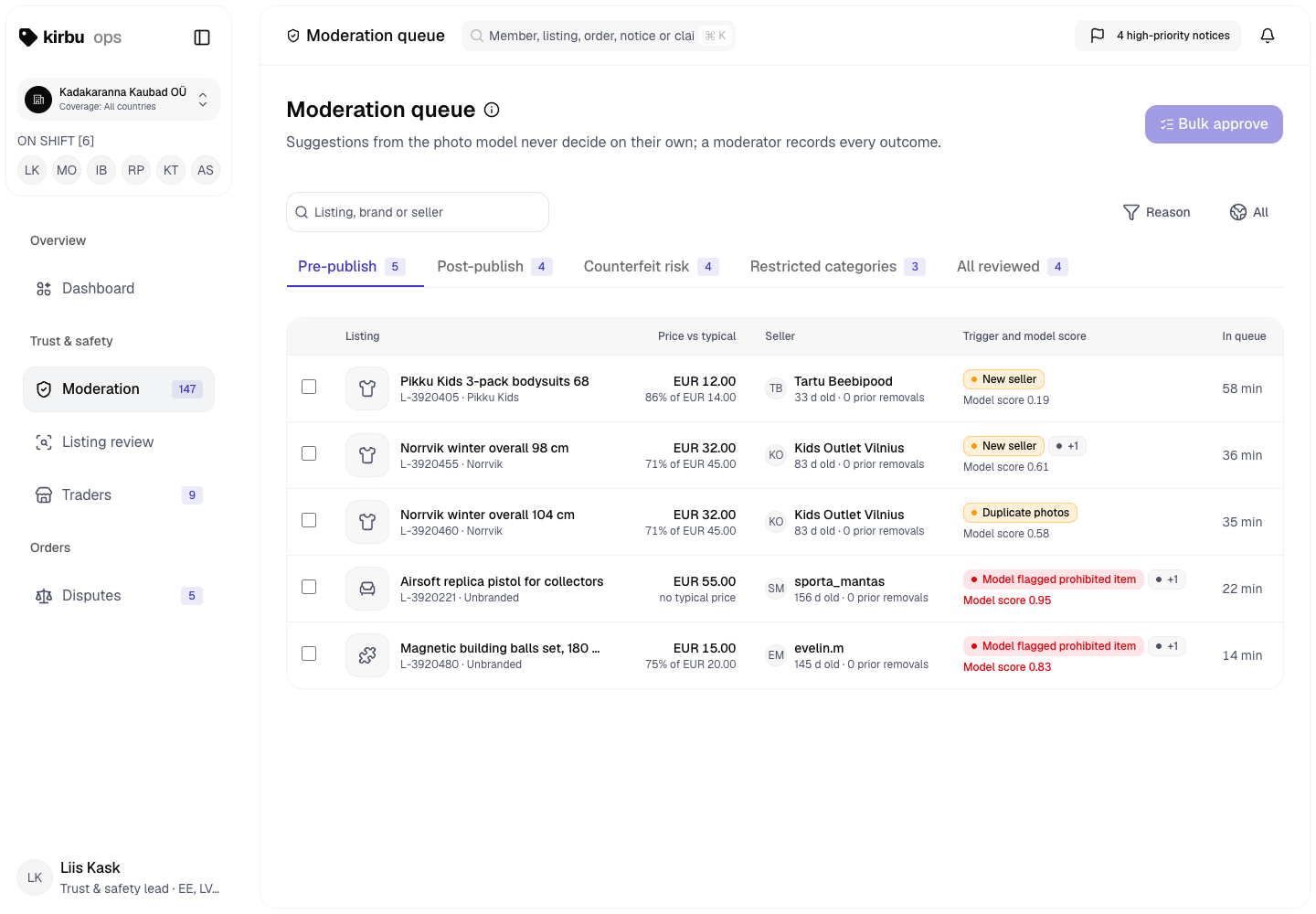 Kirbu - Resale Marketplace and Trust and Safety Back Office screenshot 2
