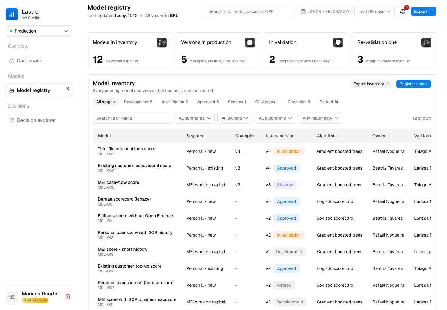 Lastro - Credit Scoring Engine with Explainable Decisions screenshot 2