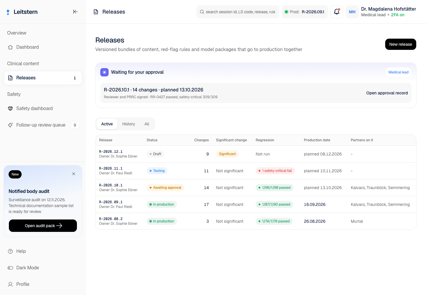 Leitstern - AI Symptom Checker with a Clinical Governance Console screenshot 2