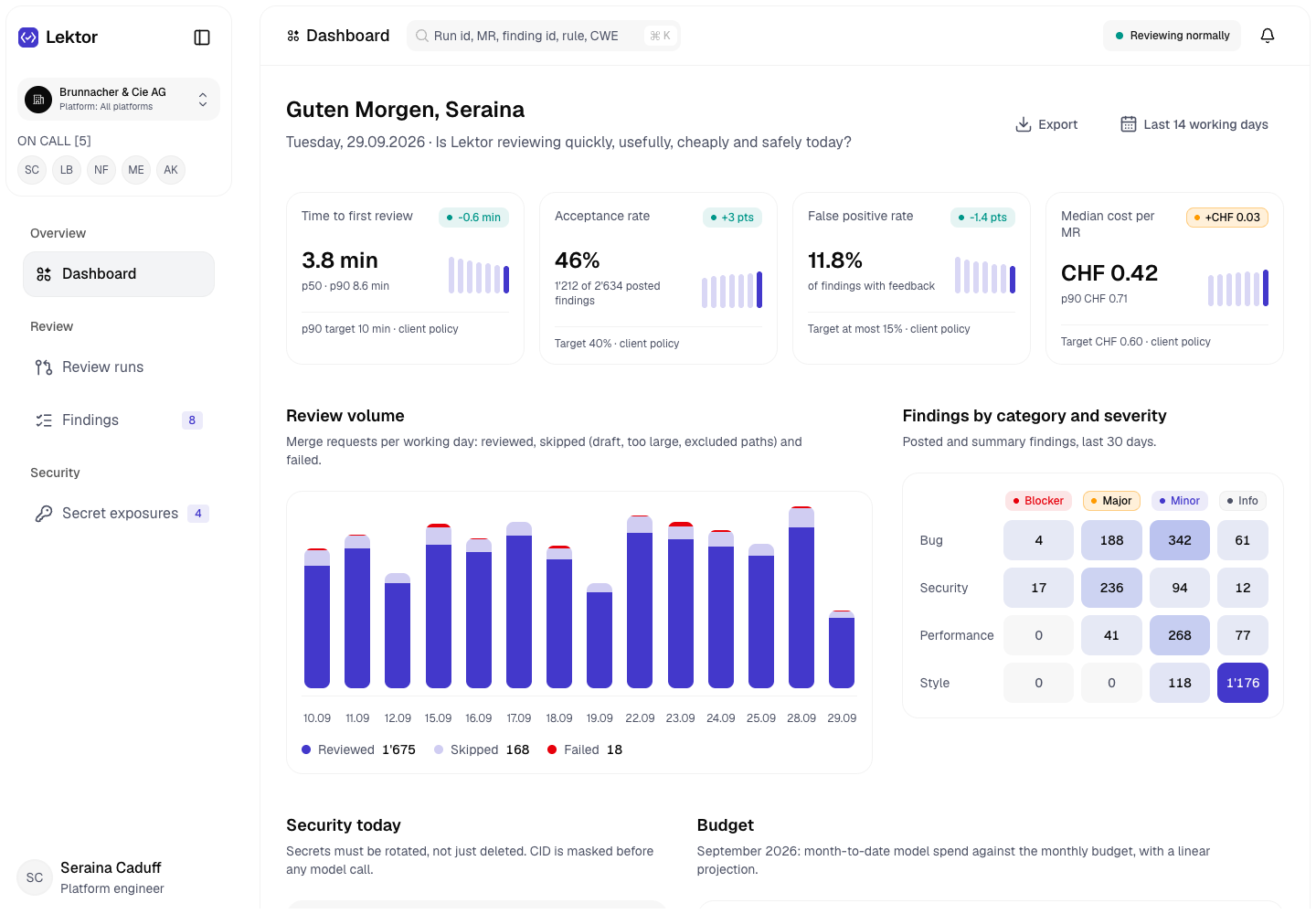 Lektor - AI Code Review Agent That Comments but Never Merges, Hosted Inside a Private Bank