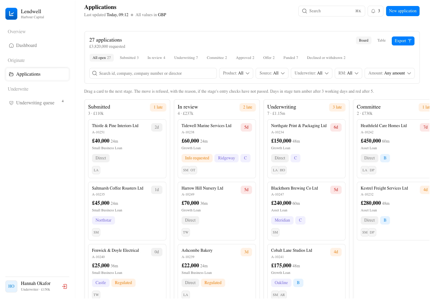 Lendwell - SME Loan Origination from Application to Funded screenshot 2