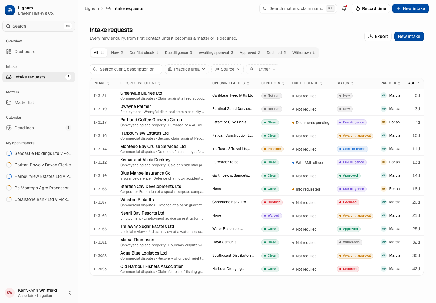 Lignum - Matter Management Platform with Rule-Based Court Deadlines screenshot 2