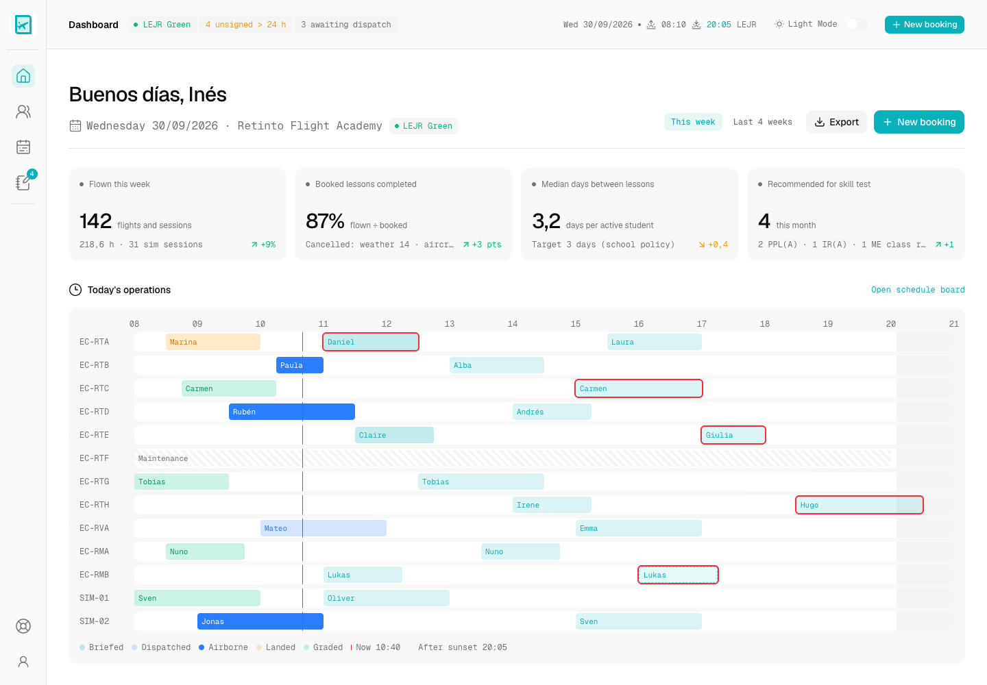 Logbook - Training Records, Scheduling and Currency Tracking for a Flight School