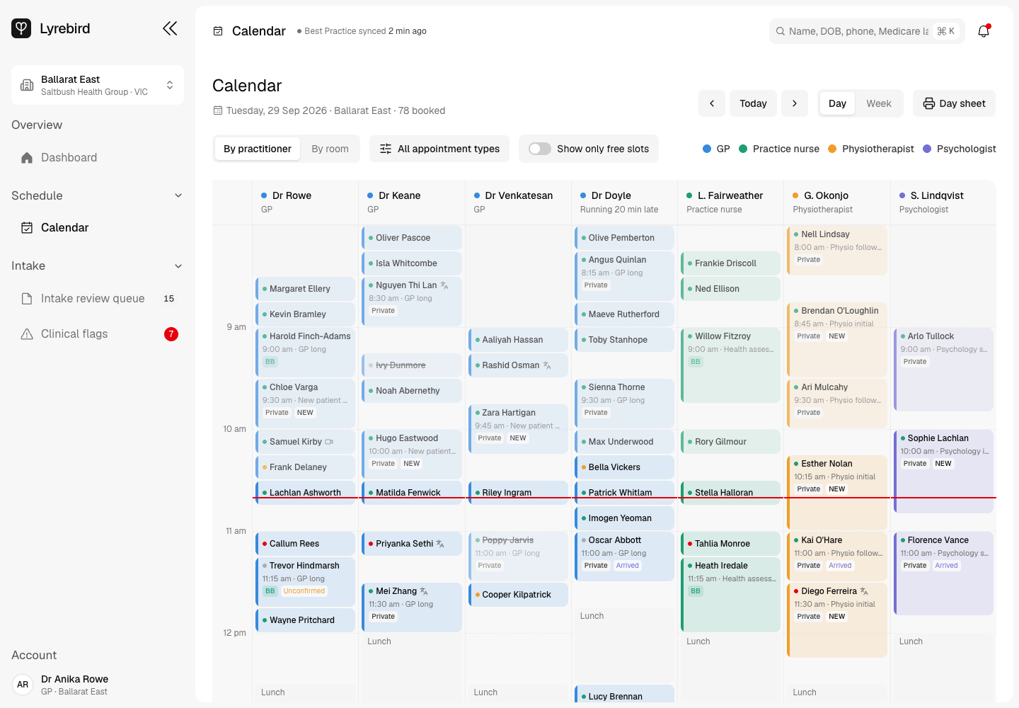 Lyrebird - Patient Booking and Intake Platform with Clinician-Routed Risk Flags screenshot 2