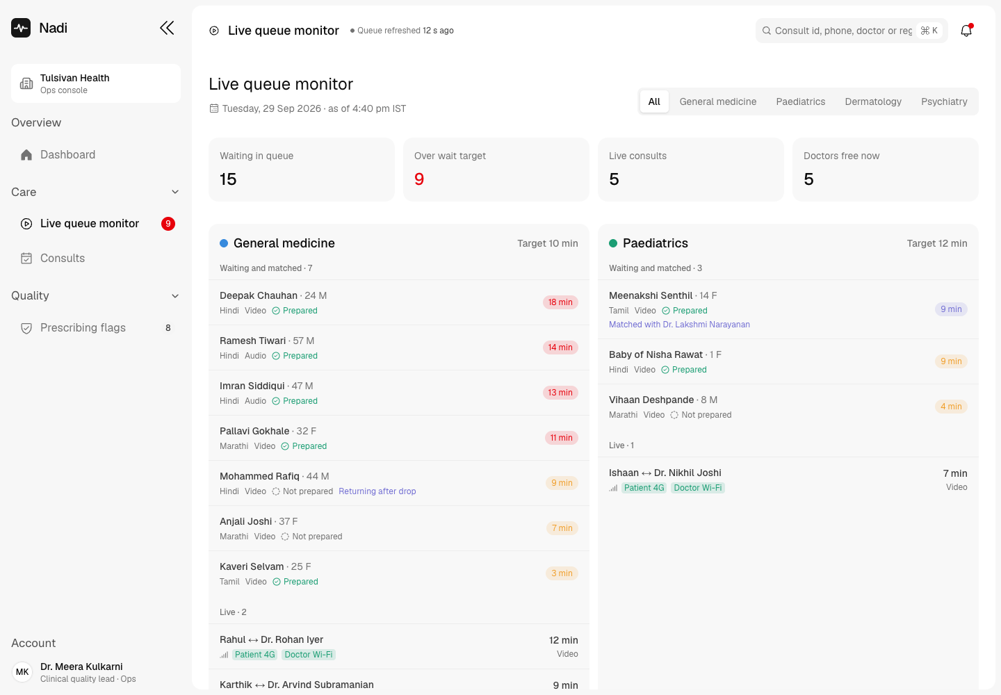 Nadi - Video Consult Platform with Guideline-Aware Prescribing screenshot 2