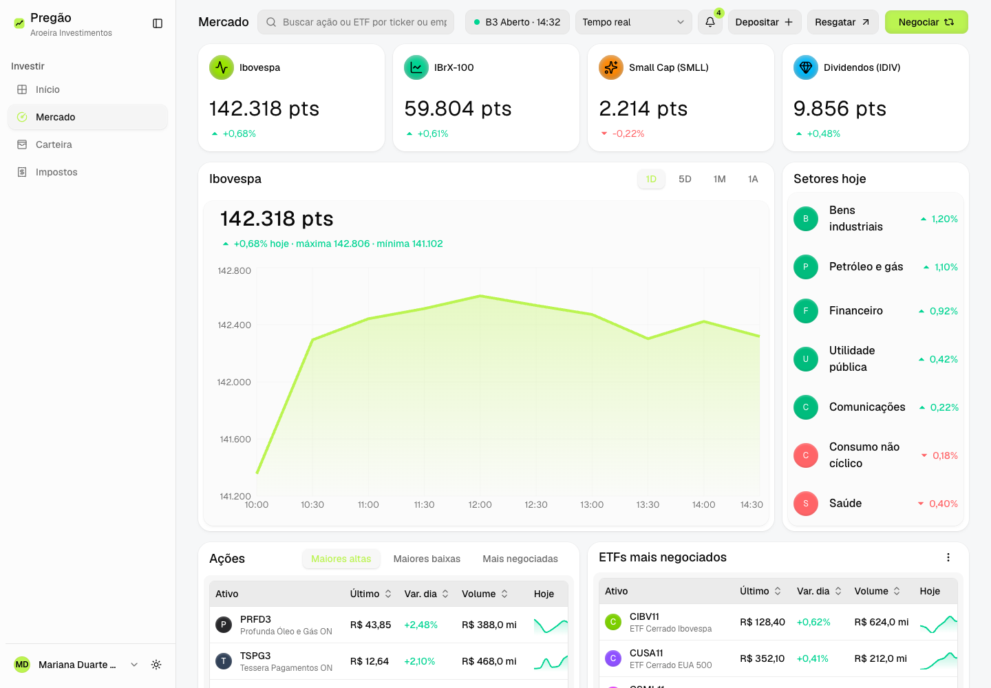 Pregão - Stock and ETF Trading App with the Income Tax Explained screenshot 2