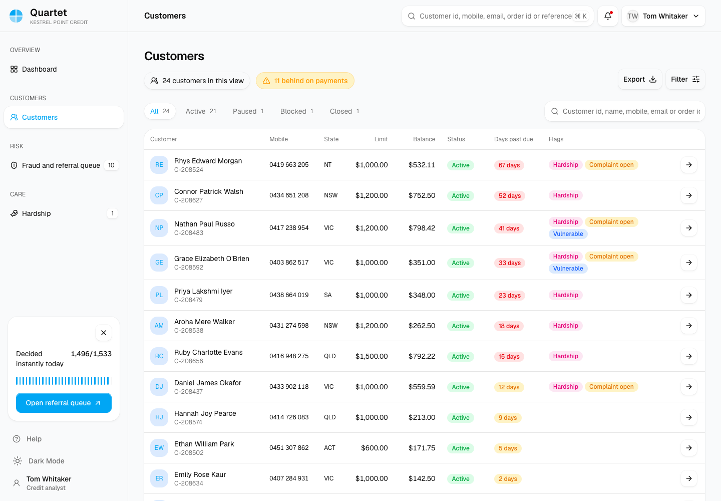Quartet - Buy Now, Pay Later Platform with an Ops Console for Credit, Risk and Hardship screenshot 2