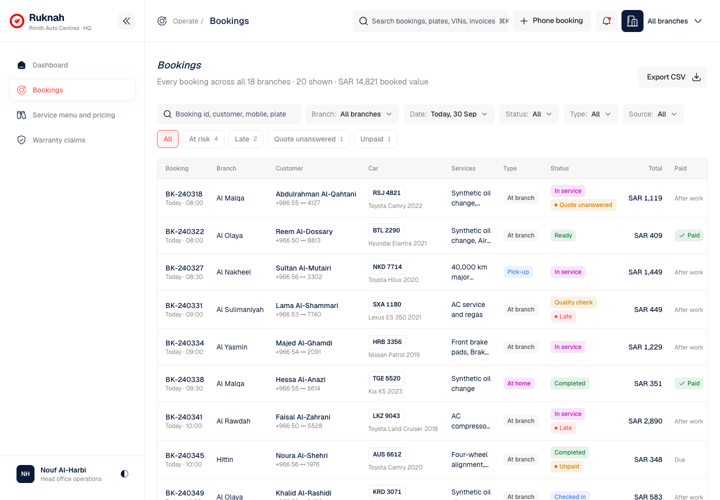 Ruknah - Car Service Booking App with Fixed Prices and Recorded Approvals screenshot 2