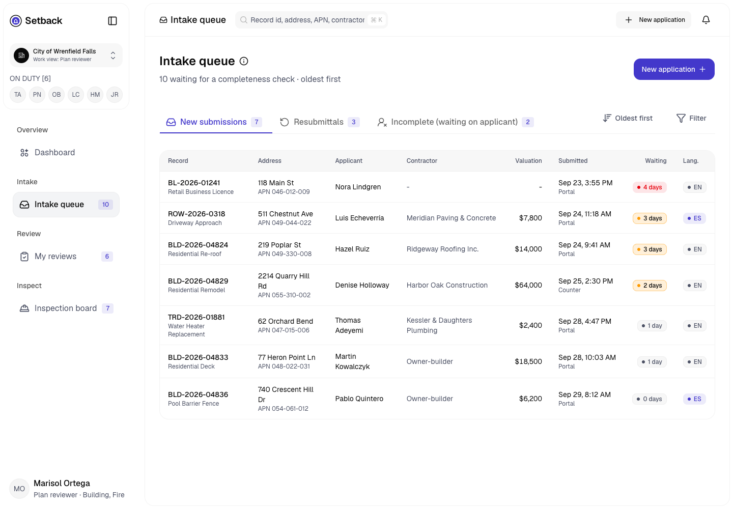Setback - Permitting and Licensing Platform with Parallel Plan Review screenshot 2