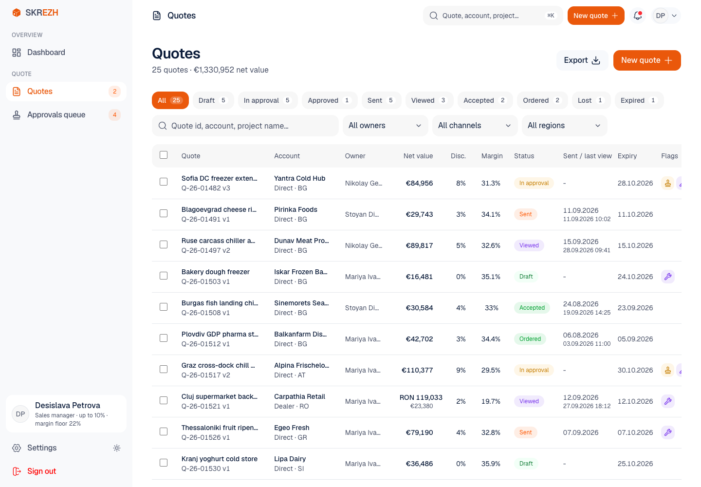 Skrezh - Configure, Price and Quote Platform for Modular Cold Rooms screenshot 2