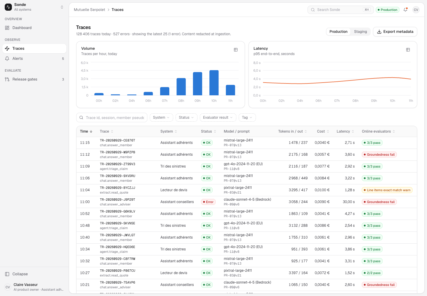Sonde - LLM Evaluation and Observability Platform with Release Gates screenshot 2