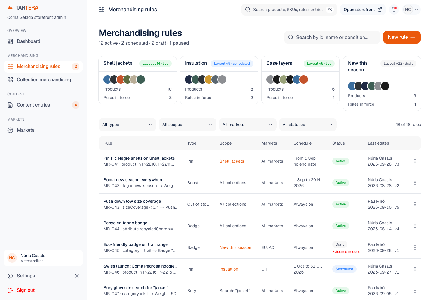 Tartera - Headless Storefront and Merchandising Admin for Four European Markets screenshot 2