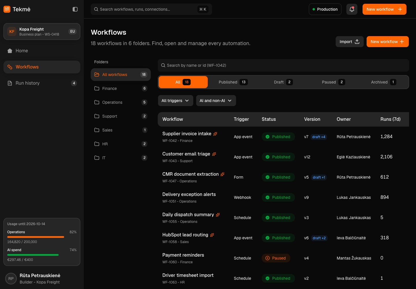 Tekmė - No-Code Workflow Automation Builder with AI Steps screenshot 2