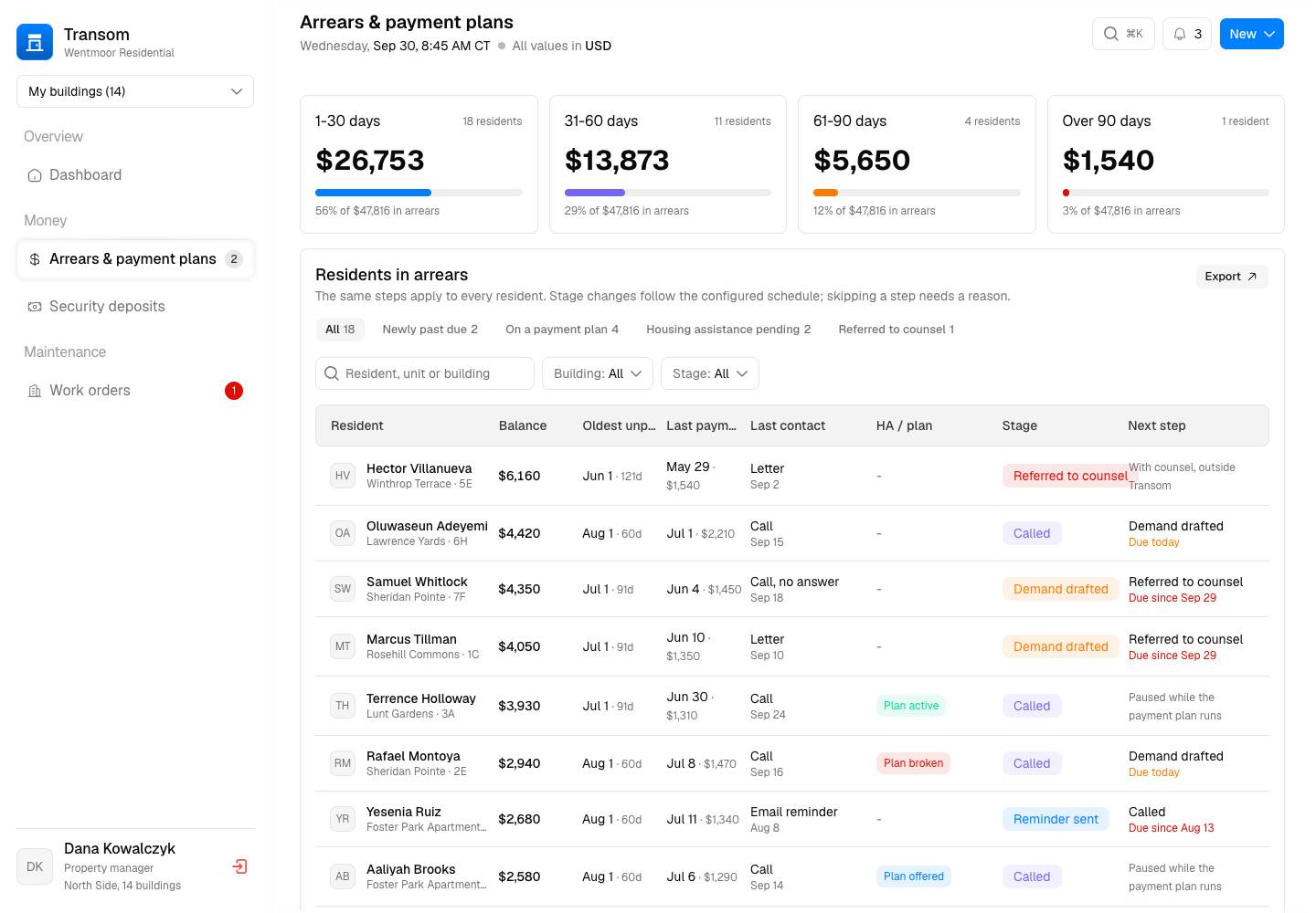 Transom - Property Management Platform and Tenant Portal for Chicago Apartments screenshot 2