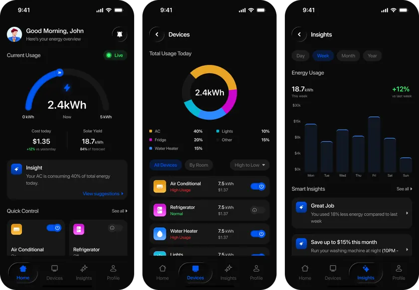 EnerWise - Whole-Home Energy & Smart Device Mobile App